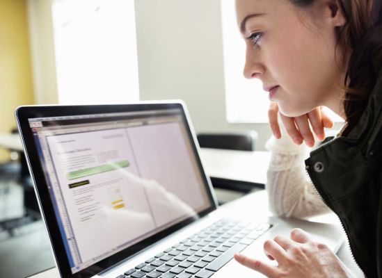 Woman at laptop